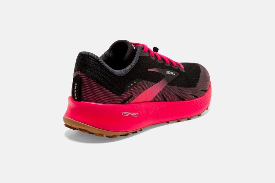 Brooks Israel Catamount Trail Running Shoes Womens - Black/Red - IUA-739280